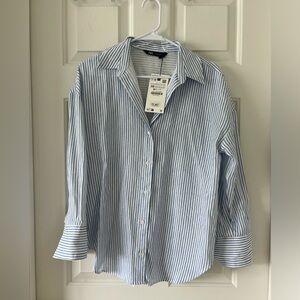 Zara Striped Button Up Shirt